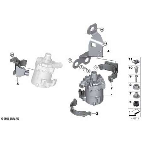 Support pompe liquide refroid. électriq.