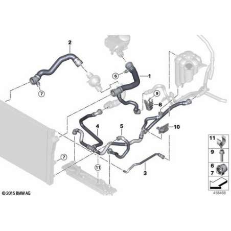 Conduite radiateur-thermostat