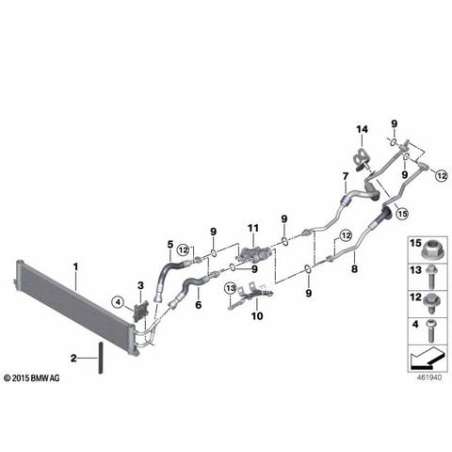 Cond.retour radiateur d'huile BV avant