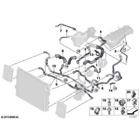 flexible radiateur-moteur