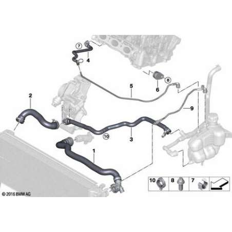 Flexible pompe liquide refroidissement-