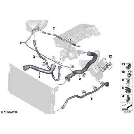 tuyau rad. huile transm. module filtre