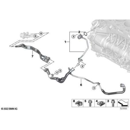Conduite carter-cylindres-module SCR