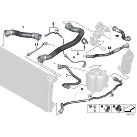 Flexible pompe liq.refroidissement