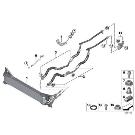 Conduite aller radiateur huile de BV