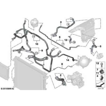 Conduite du vase d'expansion