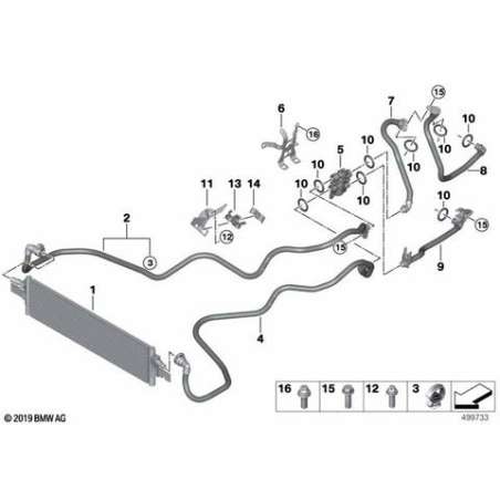 Support conduite de refr.d'huile de BV
