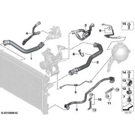 Conduite culasse-vase d'expansion