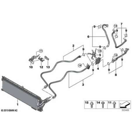 Conduite retour du radiateur thermostat