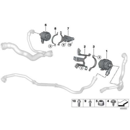 Support pompe liquide refroid. électriq.