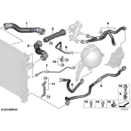 Flexible pompe liq.refroidissement