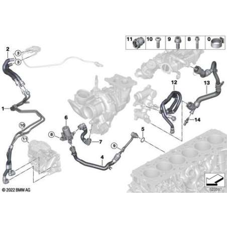Conduite carter-cylindres - turbo