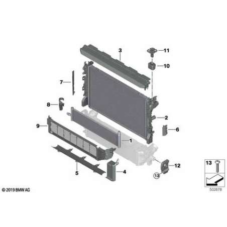 Support supér. module refroidissement