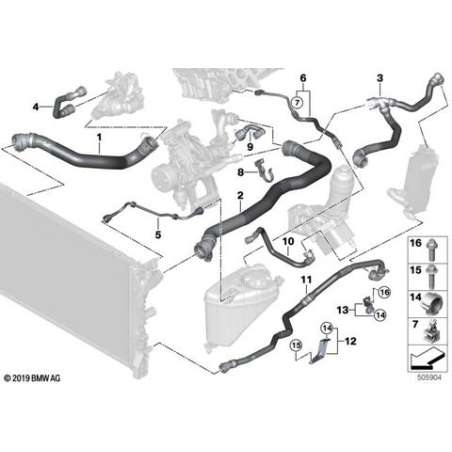 Conduite culasse-vase d'expansion