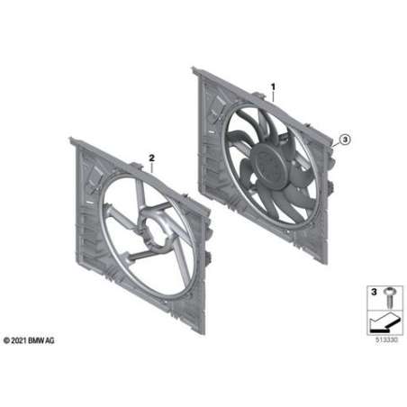 Cadre de ventilateur avec ventilateur