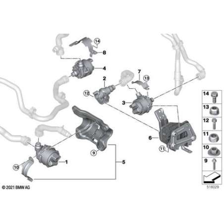 Pompe liquide refroidissem. électrique