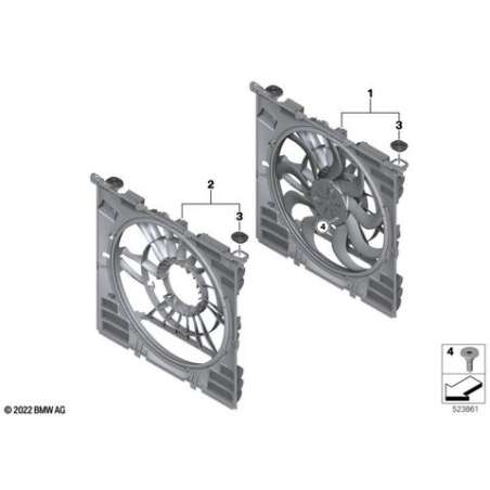 Cadre de ventilateur avec ventilateur