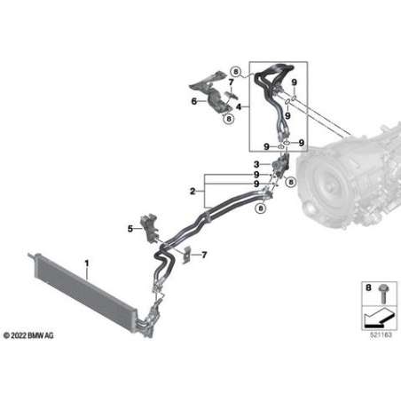 Conduite de radiateur d'huile de BV