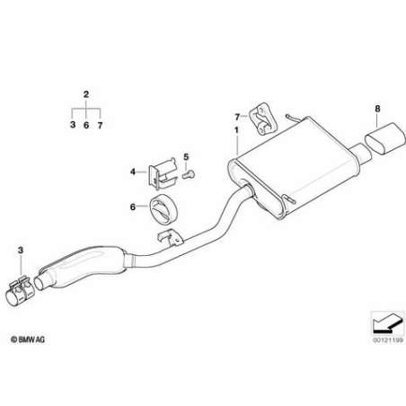 Embout tuyau d'échappement chrome