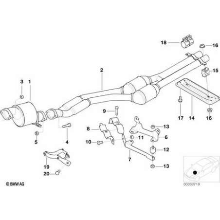 Support catalyseur proche du moteur