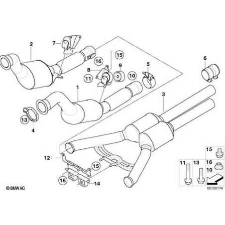 Support catalyseur proche du moteur