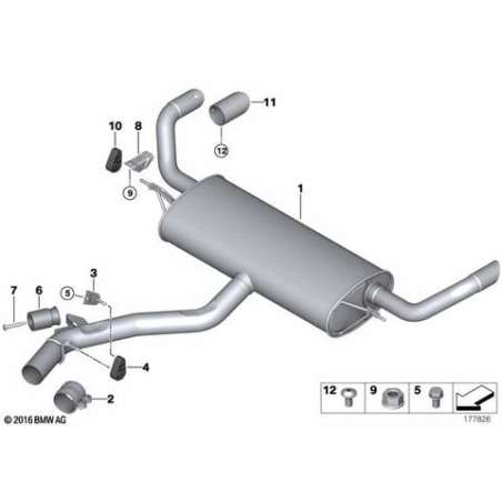 Embout tuyau d'échappement chrome