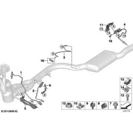 Support pour cable de sonde lambda