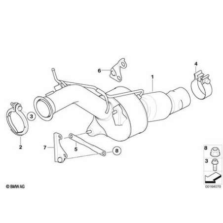 Support catalyseur proche du moteur