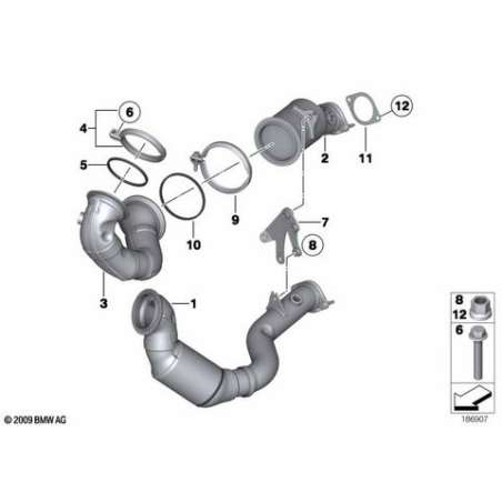 Support catalyseur proche du moteur