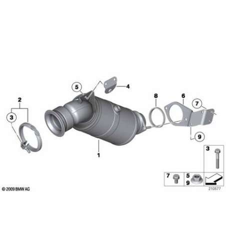 Support catalyseur proche du moteur