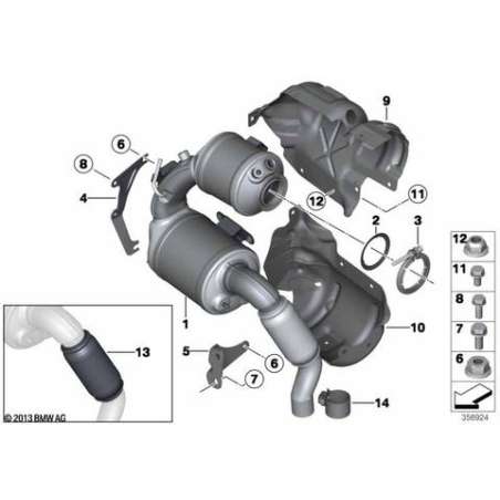 Support catalyseur proche du moteur
