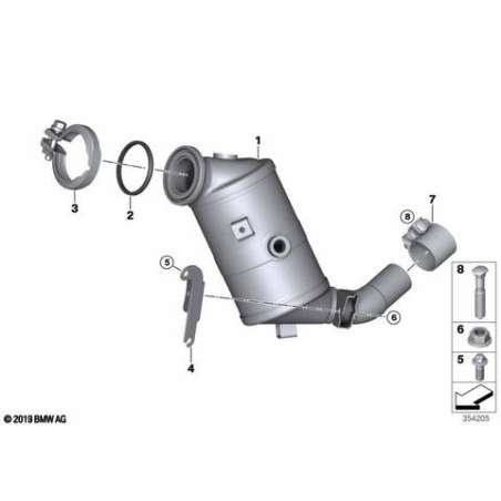 Support catalyseur proche du moteur
