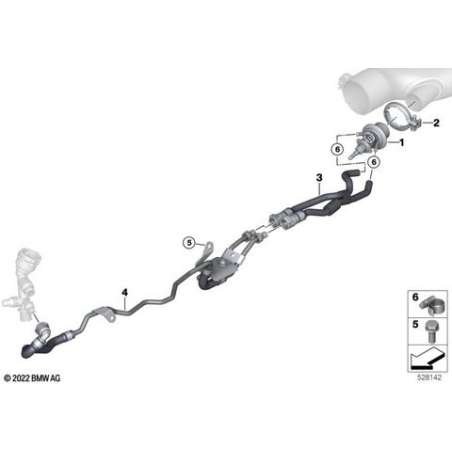 Conduite module dos.SCR-pompe liq.refr.