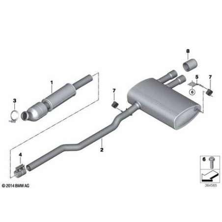 Embout d'échappement chrome brillant