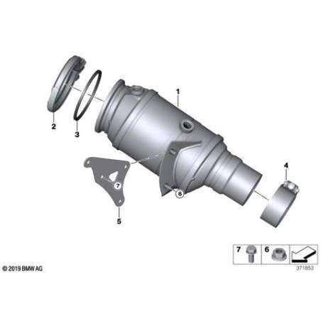 Support catalyseur proche du moteur