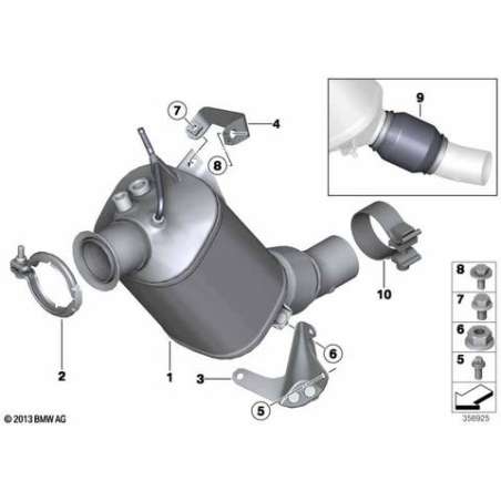 Support catalyseur proche du moteur