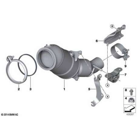 Support catalyseur proche du moteur