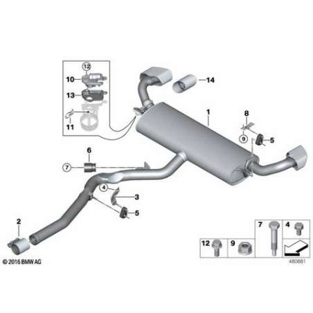 Embout tuyau d'échappement chrome