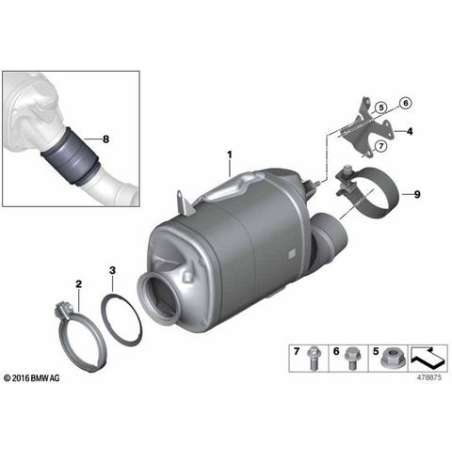 ES catalyseur proche du moteur