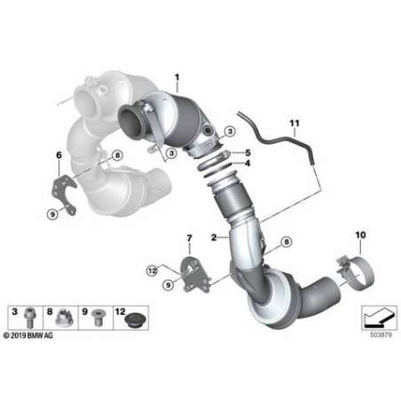 Support catalyseur proche du moteur