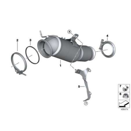 ES catalyseur proche du moteur