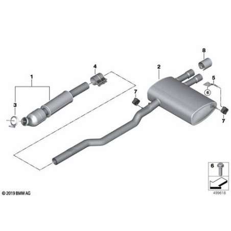 Embout tuyau d'échappement chrome