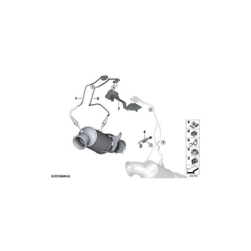 Support pour cable de sonde lambda
