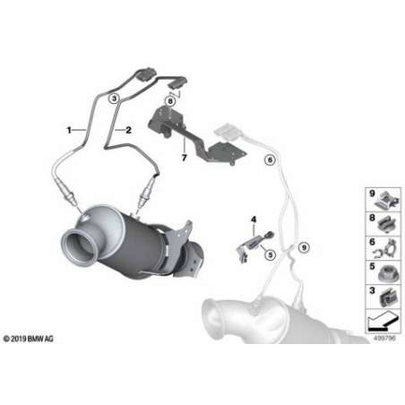 Support pour cable de sonde lambda
