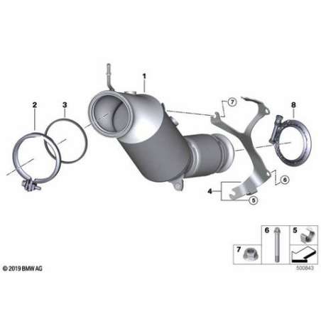 Support catalyseur proche du moteur