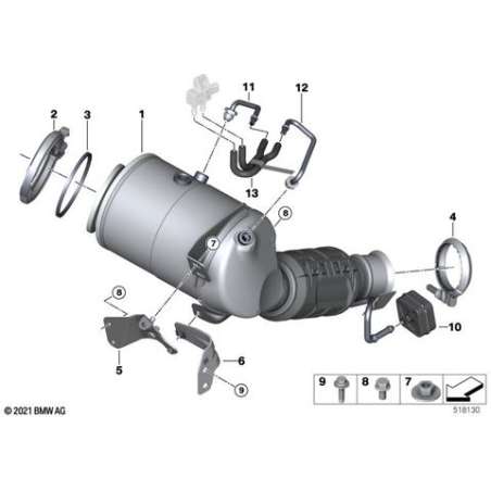 Support catalyseur proche du moteur