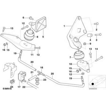 Longeron moteur, gauche