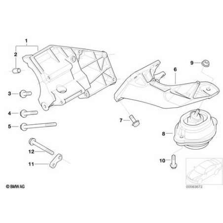 Longeron moteur, gauche