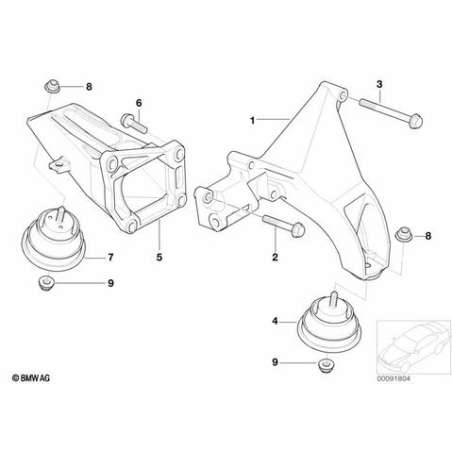 Longeron moteur, gauche