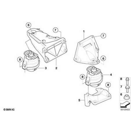 Longeron moteur, gauche